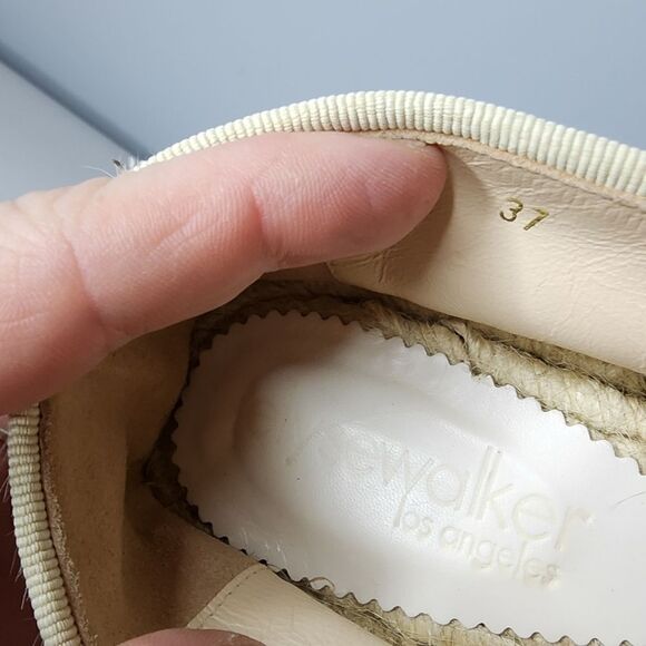 Elyse Walker Los Angeles Ivory Calf Hair Espadrille Women Size 37 Made In Spain - Picture 5 of 5